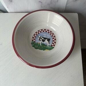 VTG 90S CENTURY STONEWARE FANNIE FARMS BOWL -  MADE IN THAILAND*